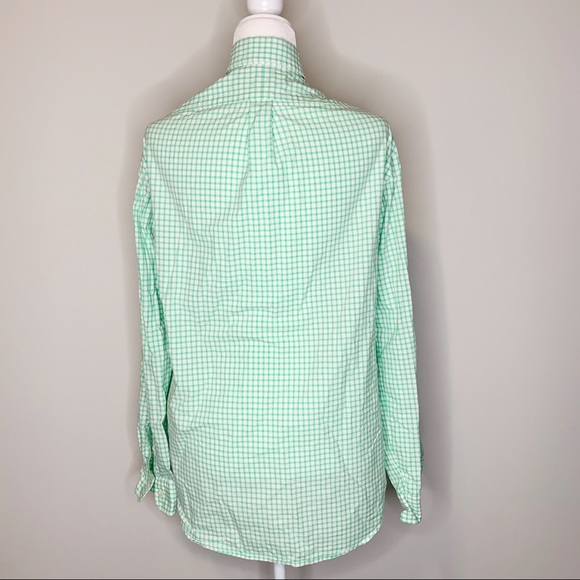 Ralph Lauren Green Checkered Button Down Shirt Lg - Picture 4 of 5